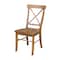 International Concepts Set of 2 X-Back Chairs with Solid Wood Seats, Pecan C59-613P - alternate 10